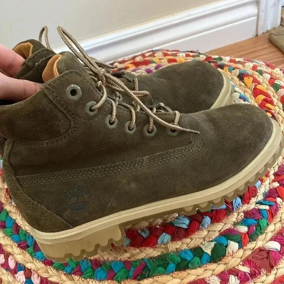 Timberland suede leather waterproof army  green boots - Picture 3 of 8